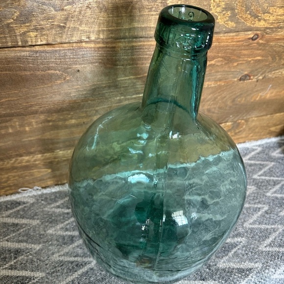 8 Liter Demijohn, Viresa Green Glass Bottle Jug Vintage Antique Carboy - Picture 12 of 16